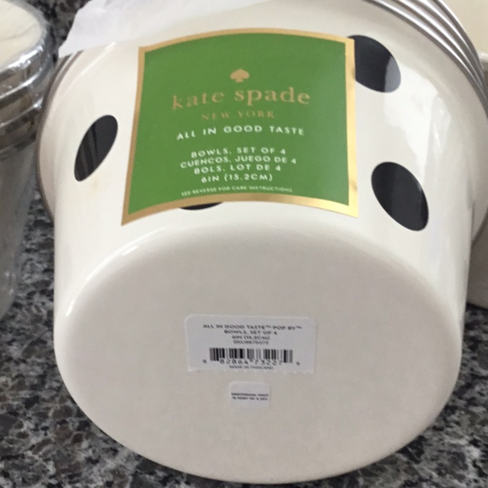 - Kate Spade New York Black Polka Dot Bowls Set. All in good taste bowls s… - Picture 4 of 6